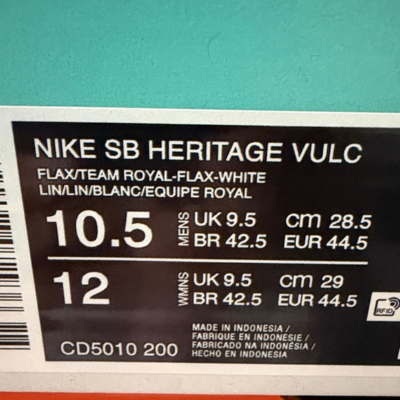 Nike Sb Heritage Vulc Mens Trainers Brown Blue Sneakers Athletic Shoes - Picture 7 of 11